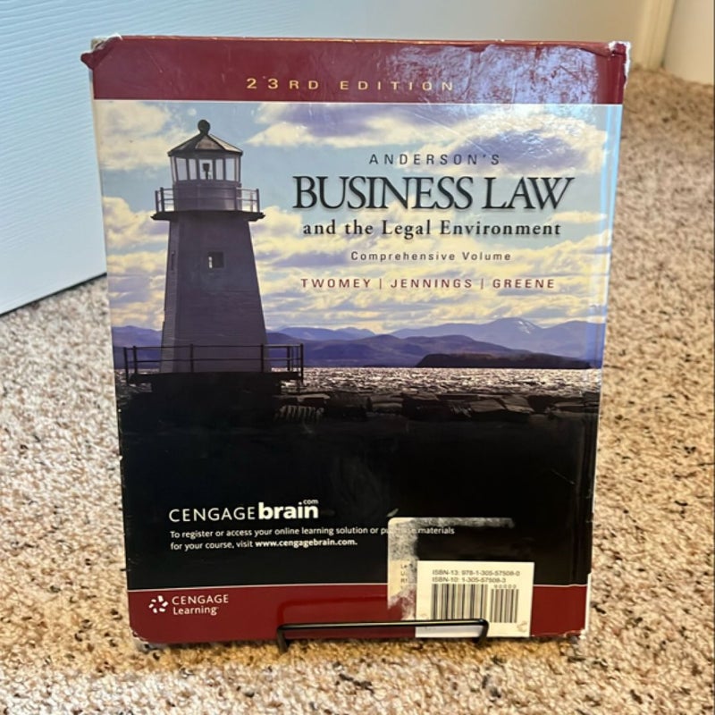 Anderson's Business Law and the Legal Environment, Comprehensive Volume