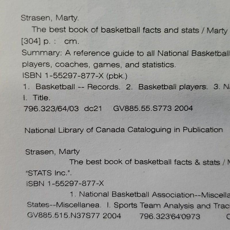 The Best Book of Basketball Facts & Stats