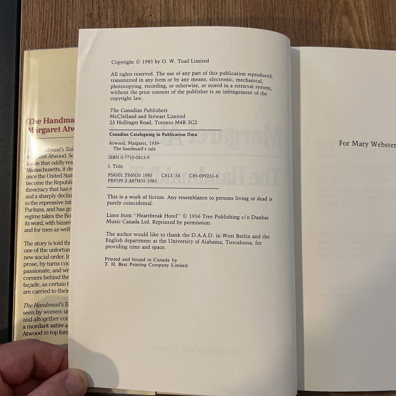 The Handmaid's Tale (First Edition)