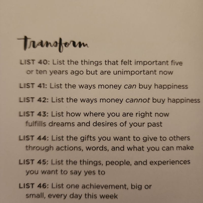 52 Lists for Happiness