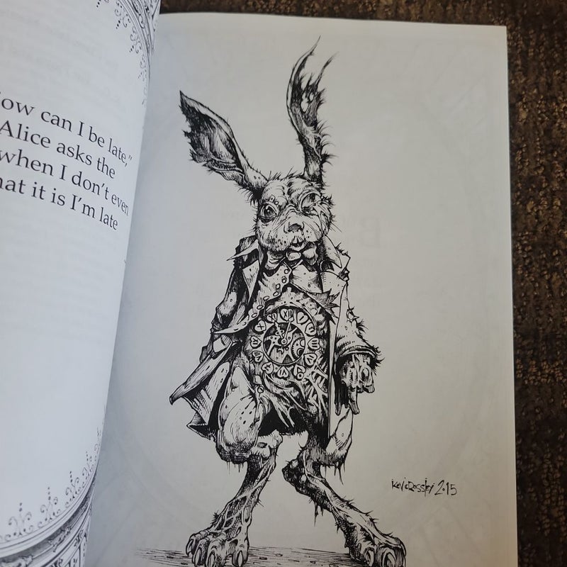 Alice's Nightmare in Wonderland Colouring Book