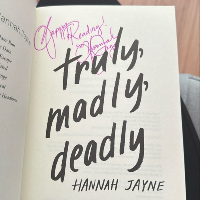 Truly, Madly, Deadly SIGNED