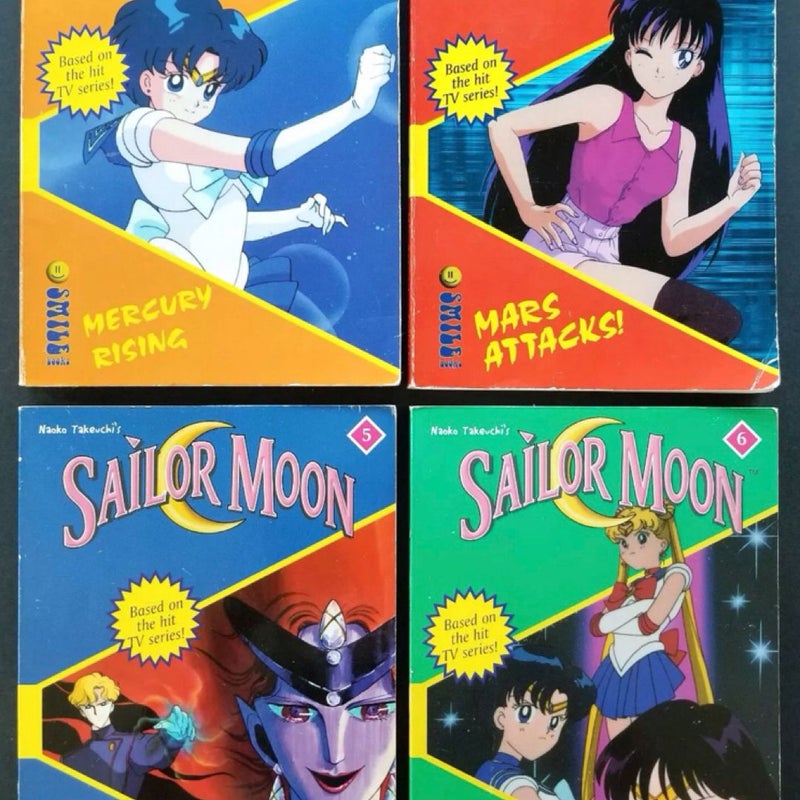 1999 FIRST EDITION SAILOR MOON SMILE BOOK LOT OF 4 VOLUMES #3-6 BY LIANNE SENTAR