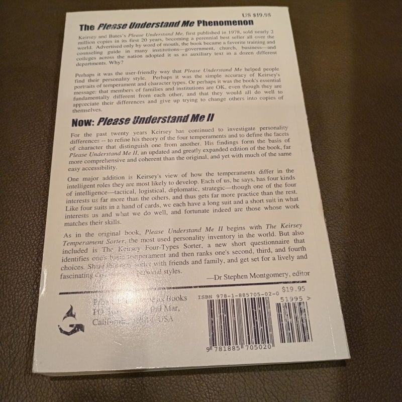 Please Understand Me II (First Edition)