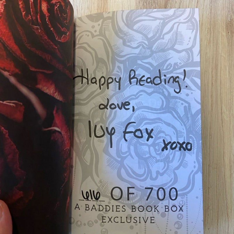 Binding Rose - signed Baddies Book Box edition 