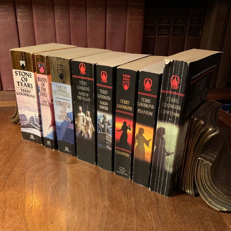 Sword of Truth 8 Book Collection: Stone of Tears, Blood of the Fold, Temple of the Winds, Faith of the Fallen, Naked Empire, Chainfire, Phantom, Confessor