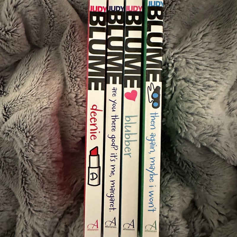 Judy Blume bundle. Deerie, Are You There Gid It’s Me Margaret, Then Again Maybe I Won’t, and Blubber