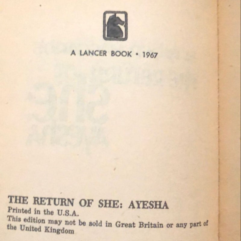 The Return of She: Ayesha