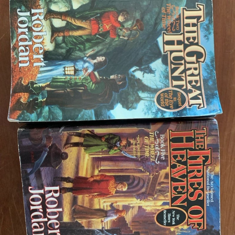 Wheel Of Time The Great Hunt + The Fires Of Midnight, Vintage Epic Fantasy