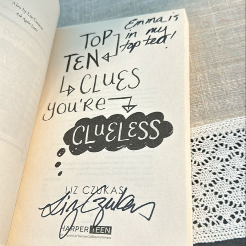 Top Ten Clues You're Clueless