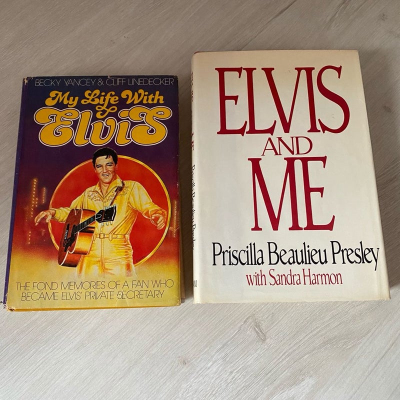 Lot of Two Vintage HB Elvis Books - MY LIFE WITH ELVIS 1977 and ELVIS & ME 1985