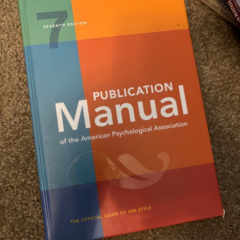 Publication Manual of the American Psychological Association