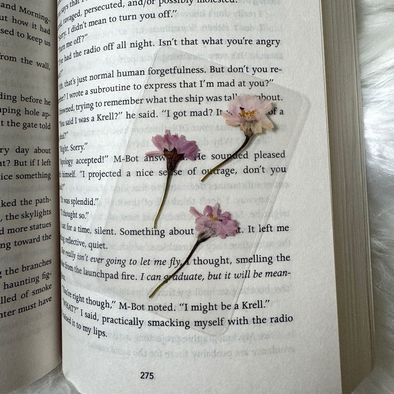 Handmade Real Flower Window Bookmark 🌸