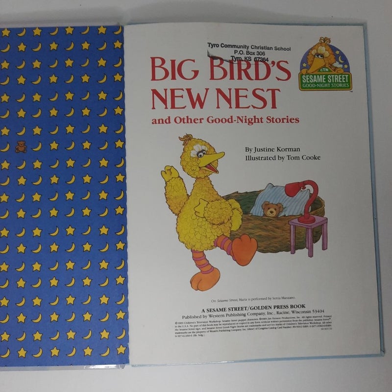 Big Golden Book: SESAME STREET - BIG BIRD'S NEW NESTS by Justine Korman 