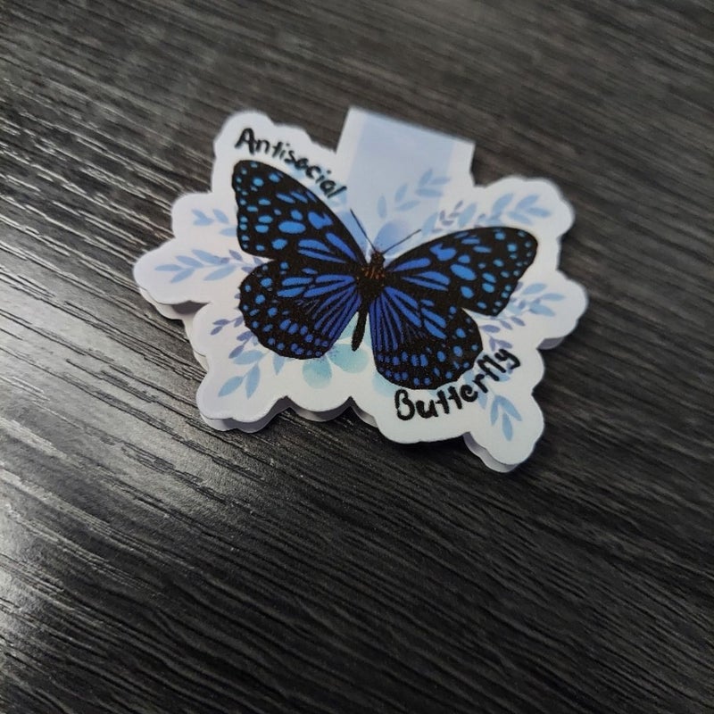 Antisocial Butterfly magnetic bookmark 