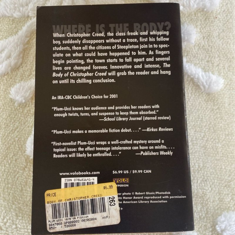 The Body of Christopher Creed by Carol Plum-Ucci