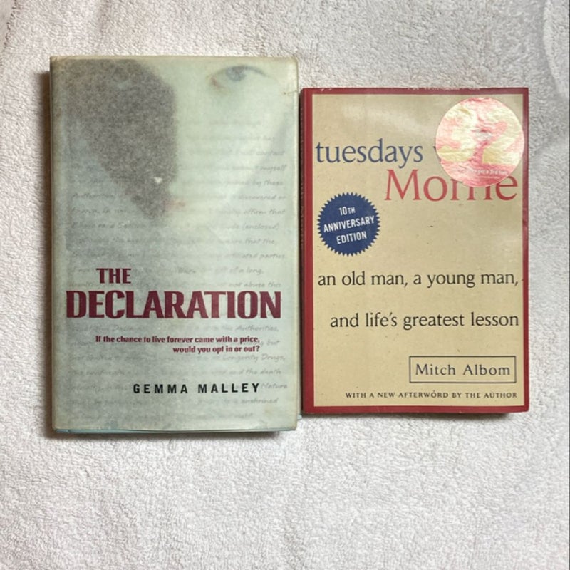 The Declaration and Tuesday’s With Morrie