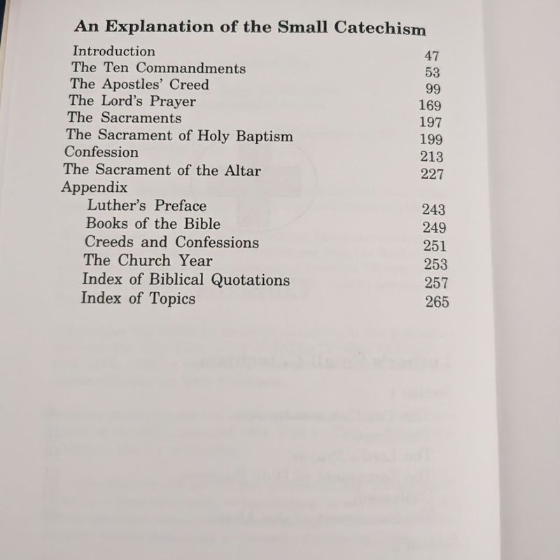 Luther's Small Catechism and Explanation, 1991