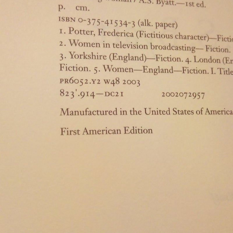 A Whistling Woman - First American Edition 