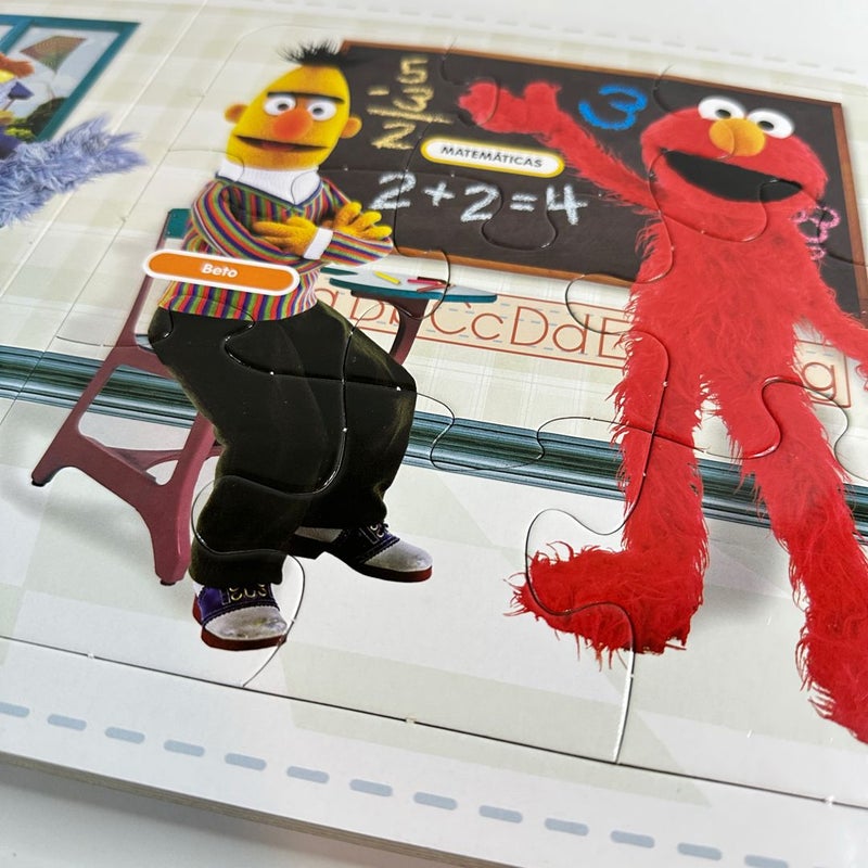 Spanish Plaza Sesamo Los oficios de Elmo Sera Maestro with Puzzles