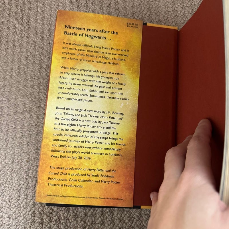 Harry Potter and the Cursed Child Parts One and Two (Special Rehearsal Edition Script)