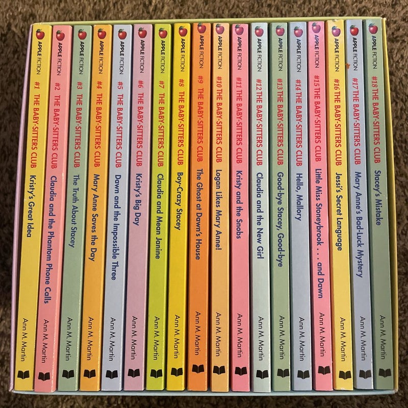 Babysitters Club Boxed Set of 18 Books Scholastic 1986-1996 NOSTALGIA
