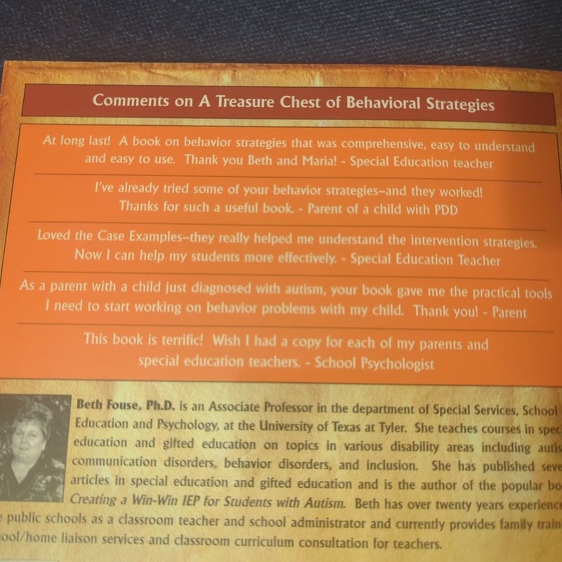 A Treasure Chest of Behavioral Strategies for Individuals with Autism 