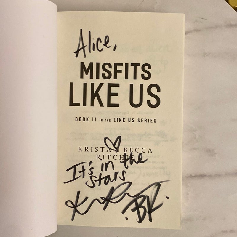 Misfits Like Us (SIGNED WITH CHARACTER NOTES)