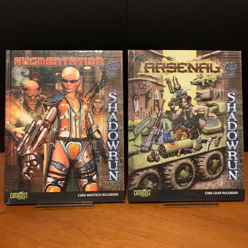 Shadowrun Lot: 20th Anniversary Core Book, Unwired, Arsenal, Augmentation, Street Magic, Corporate Punishment
