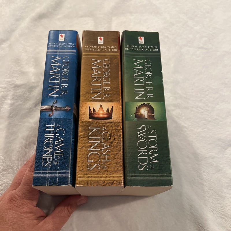 A Game of Thrones books 1-3 massmarket