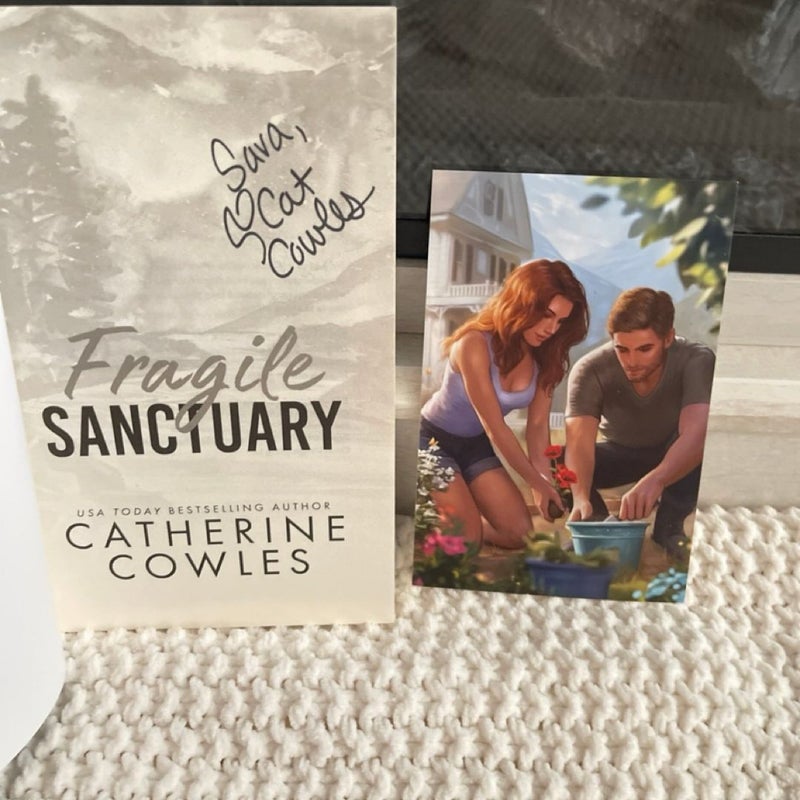 OOP Catherine Cowles indie cover Fragile Sanctuary signed & personalized