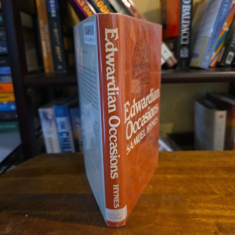 VINTAGE 1972, FIRST EDITION Edwardian Occasions: Essays on English Writing in the Early Twentieth Century [by Samuel Hynes (ex-library)]