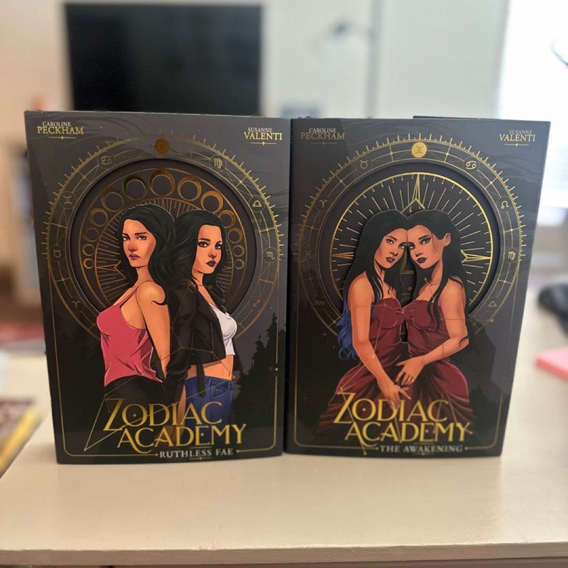 Bookish Box Zodiac Academy books 1-4 by Caroline Peckham, Hardcover | Pangobooks Bookish Box Zodiac Academy books 1-4 by Caroline Peckham, Hardcover | Pangobooks