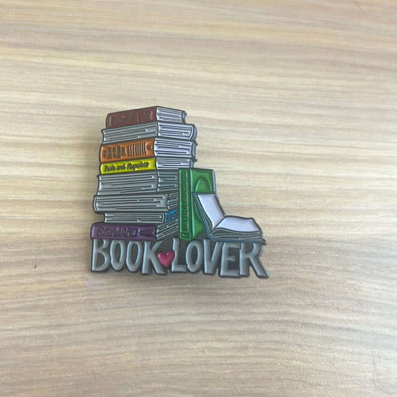 “Book Lover” pin