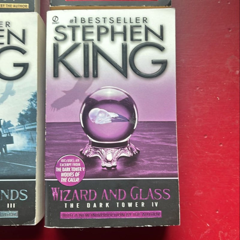 Lot of 4: Dark Tower Series (Book I - IV)