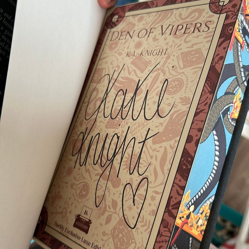 Den of Vipers signed Darkly the bookish box