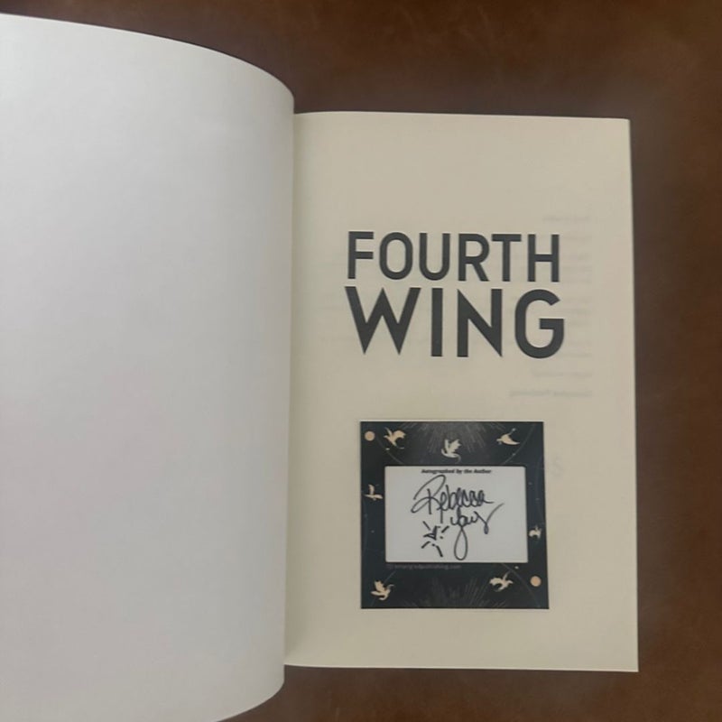 Fourth Wing Arc Signed by rebecca yarros