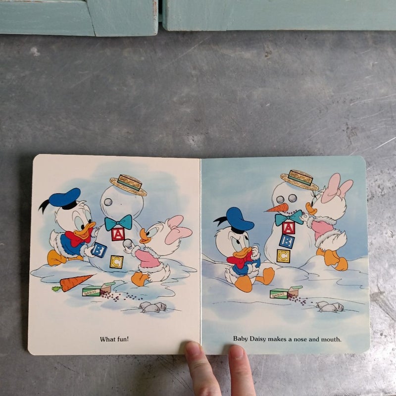 Baby Donald Makes A Snowfriend