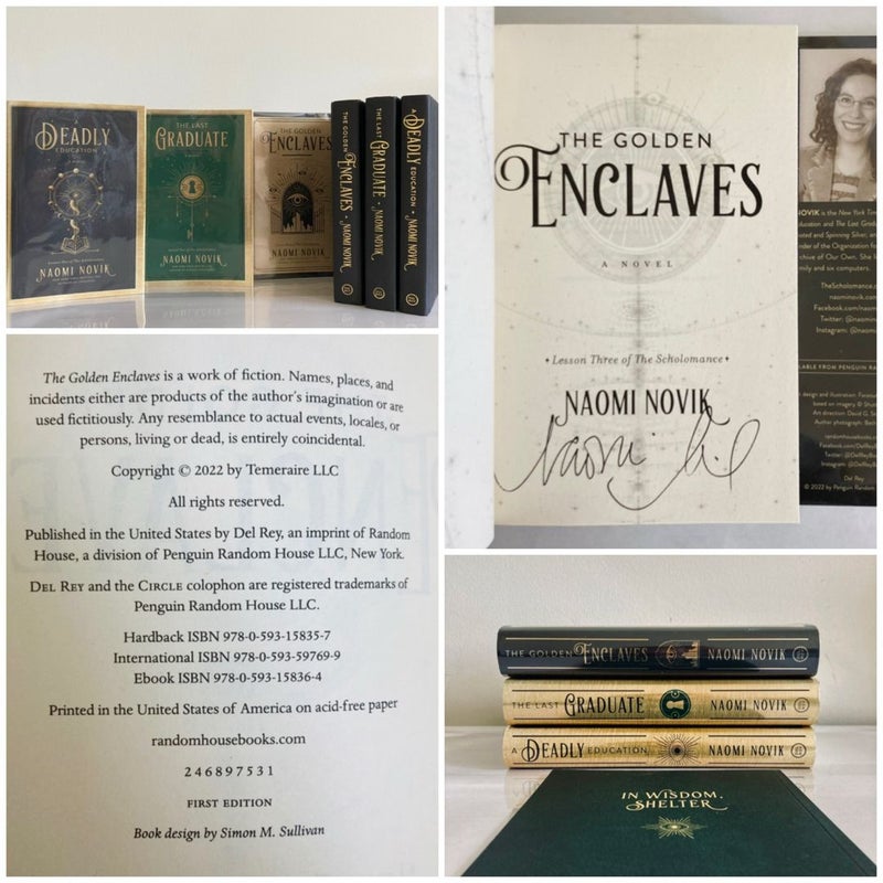 The Scholomance Series: Books 1-3 w/ Student Handbook Barnes & Noble SIGNED First Edition Set