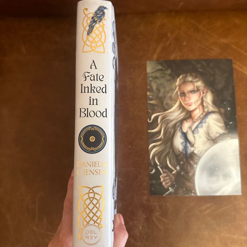Signed Fairyloot A Fate Inked in Blood by Danielle L. Jensen
