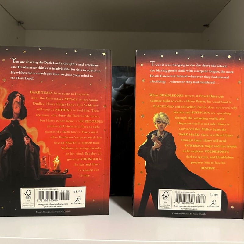 Harry Potter Bookset with custom painted edges