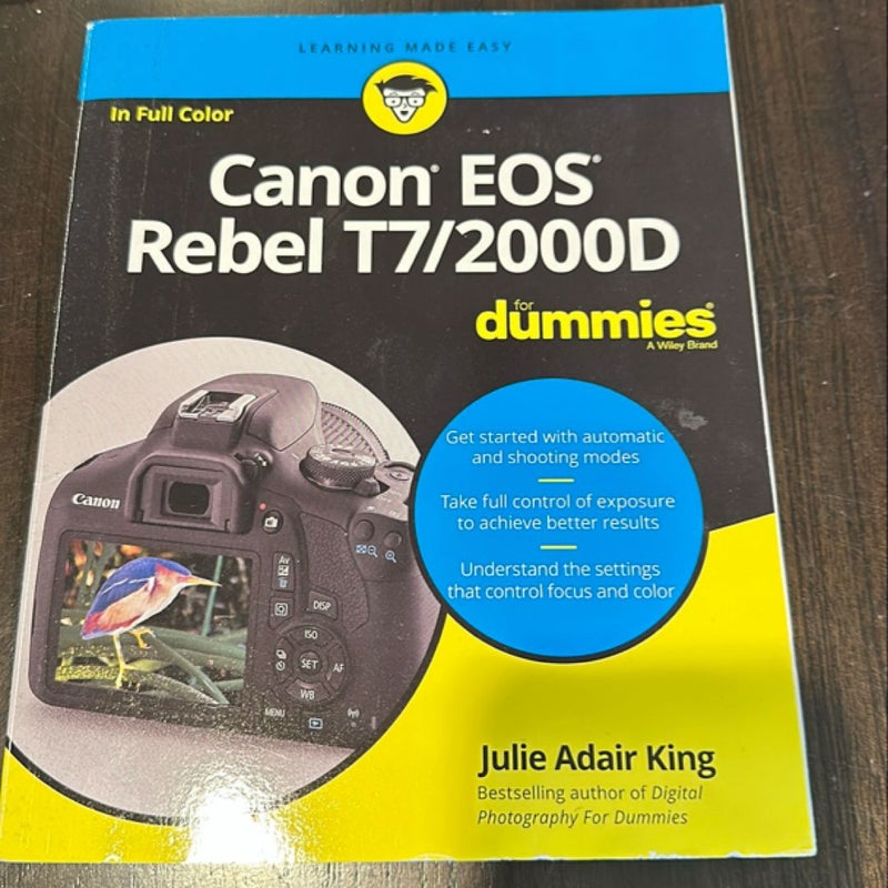 Canon EOS Rebel T7/2000D for Dummies