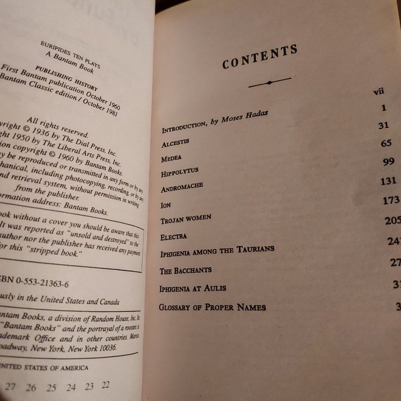 Ten Plays by Euripides