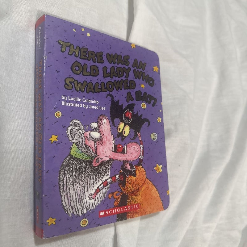 There Was an Old Lady Who Swallowed a Bat Board Book