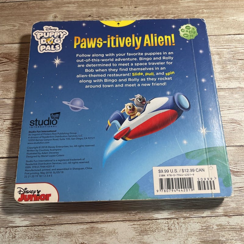 Paws-itively Alien! Puppy Dog Pals Push-Pull-Slide (Board Book