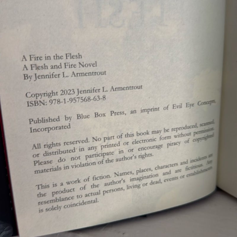 A Fire in the Flesh: Signed