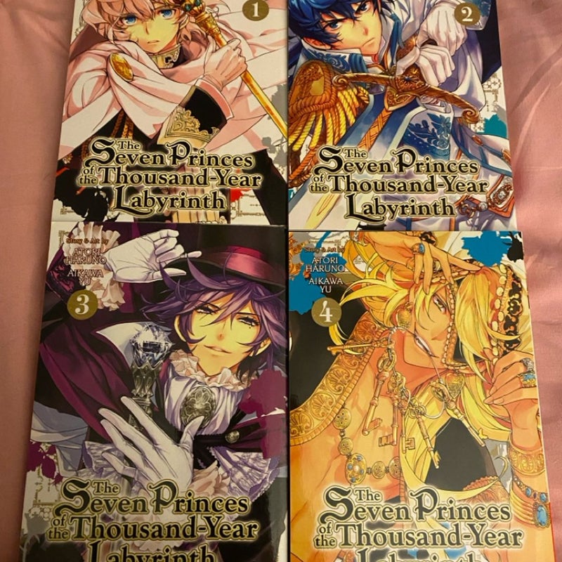 Seven Princes of the Thousand-Year Labyrinth manga bundle complete series volumes 1-4