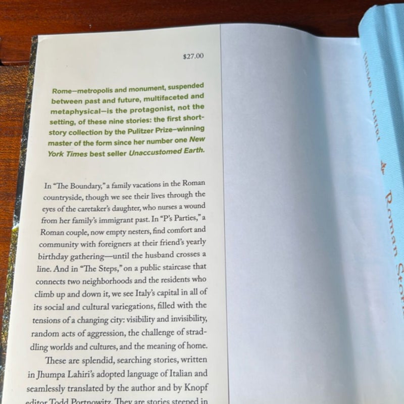 Roman Stories (Signed First Edition)