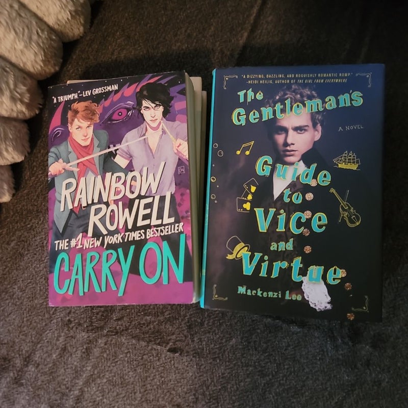 Simon vs. the Homo Sapiens Agenda, What if it's us, a gentlemans guide to Vice and virtue, Carry On & Fangirl