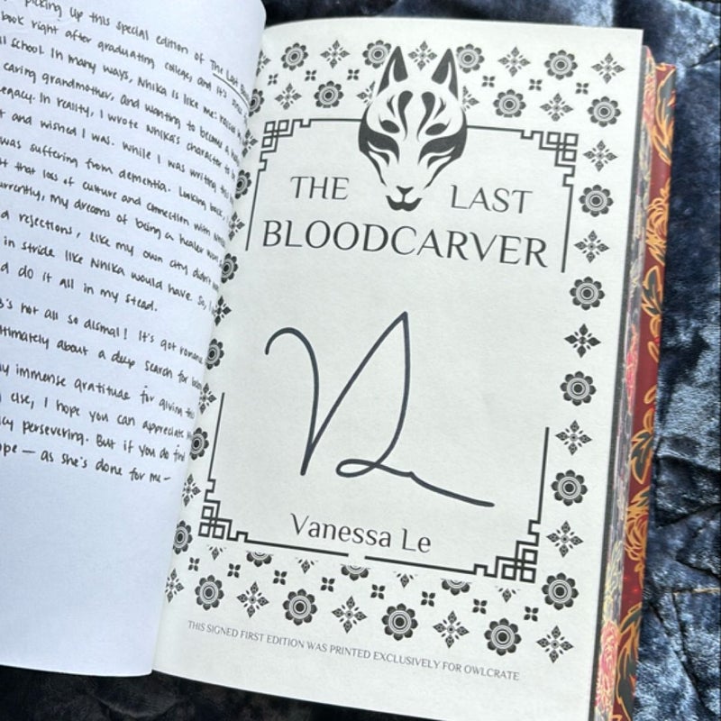 Owlcrate Exclusive The Last Bloodcarver *Signed*